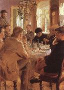 Peder Severin Kroyer Artists at Breakfast oil painting reproduction